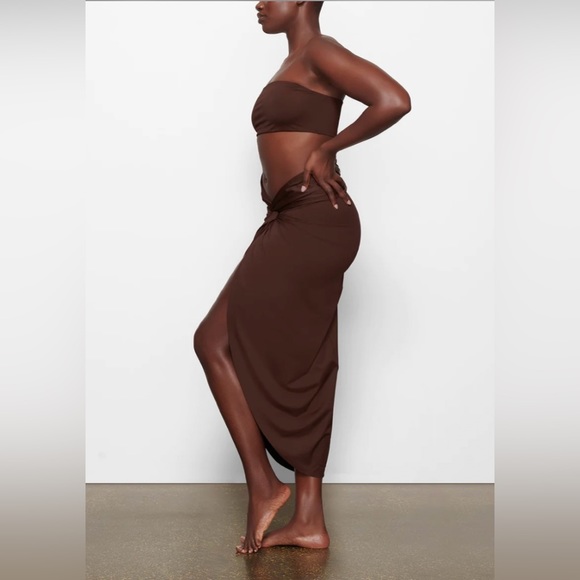 NWT Skims Swim Cover Up Sarong Skirt Cocoa Size S - Picture 4 of 11